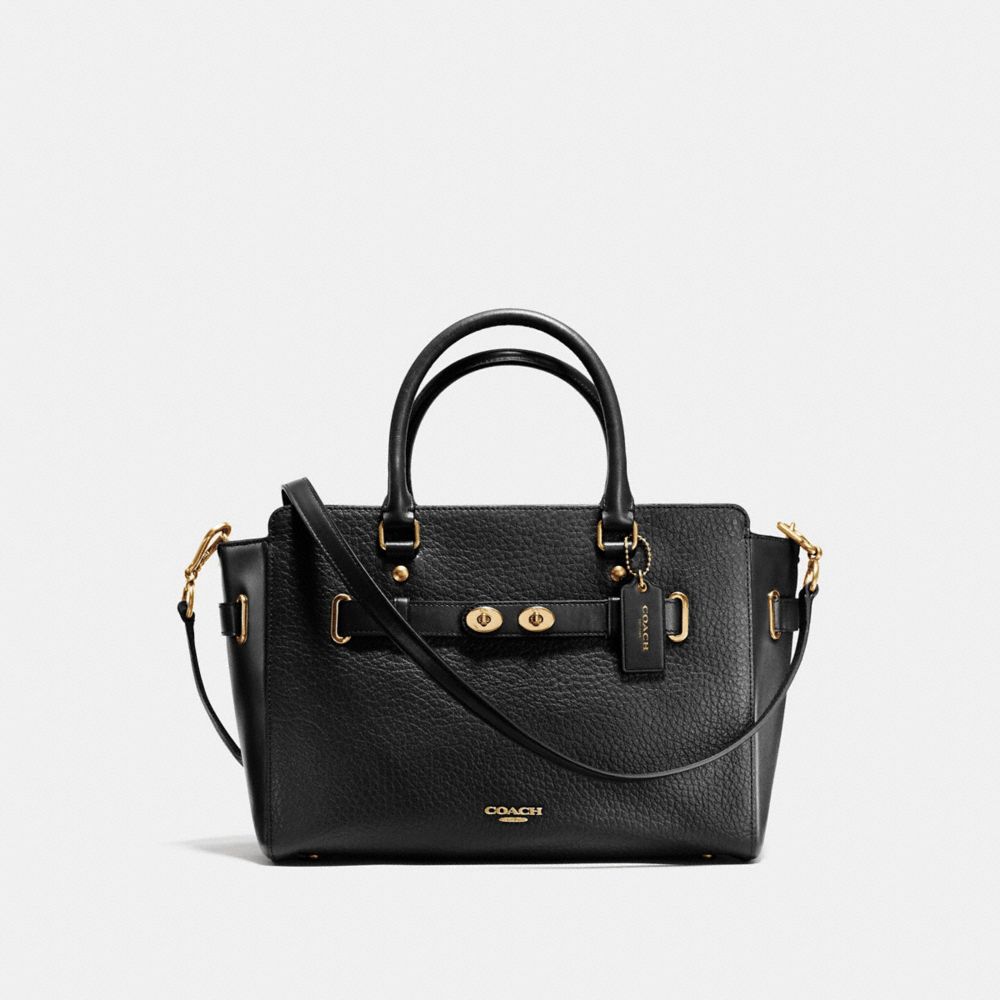 COACH BLAKE CARRYALL IN BUBBLE LEATHER - IMITATION GOLD/BLACK F37336 - F35689