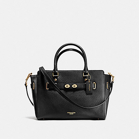 COACH BLAKE CARRYALL IN BUBBLE LEATHER - IMITATION GOLD/BLACK F37336 - f35689