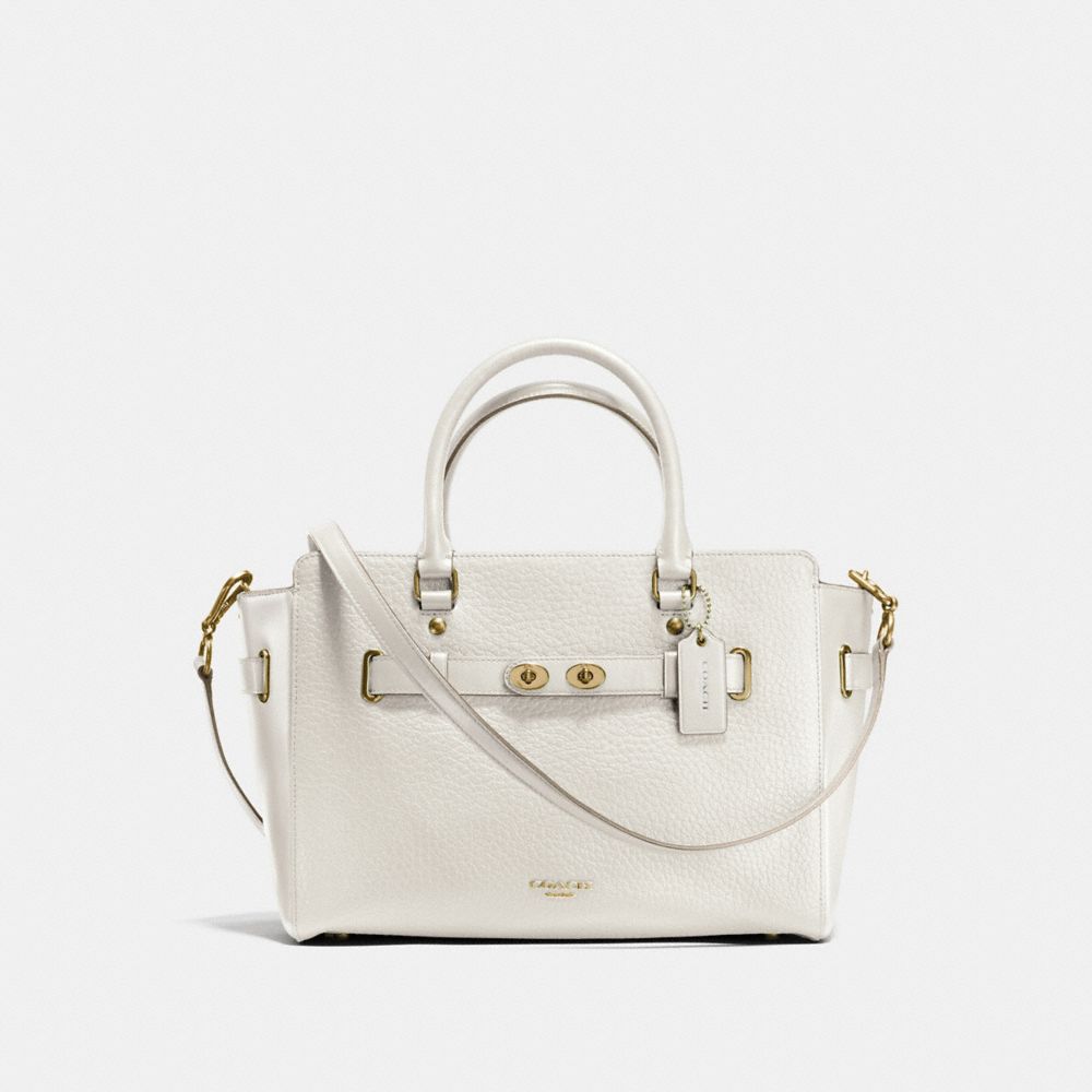 BLAKE CARRYALL IN BUBBLE LEATHER - COACH f35689 - IMITATION GOLD/CHALK