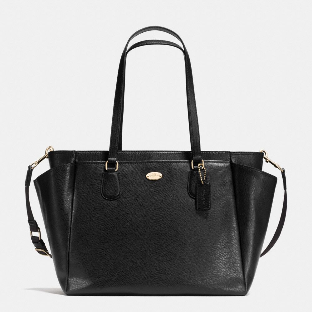 BABY BAG IN CROSSGRAIN LEATHER - COACH f35702 -  LIGHT GOLD/BLACK