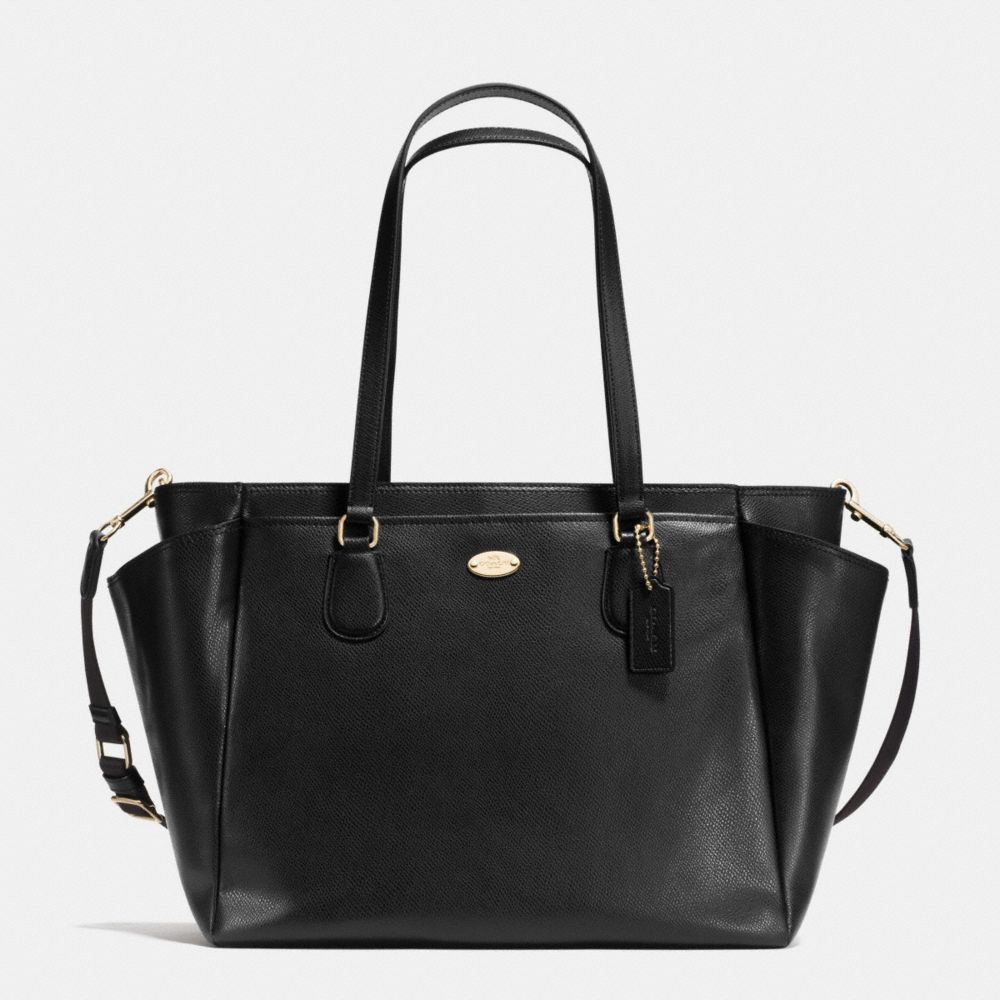 BABY BAG IN CROSSGRAIN LEATHER - COACH f35702 -  LIGHT  GOLD/BLACK