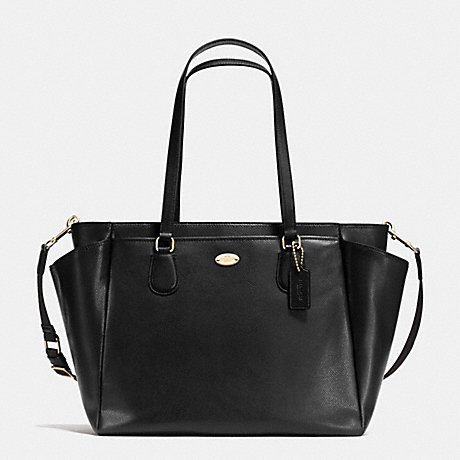 COACH BABY BAG IN CROSSGRAIN LEATHER -  LIGHT GOLD/BLACK - f35702