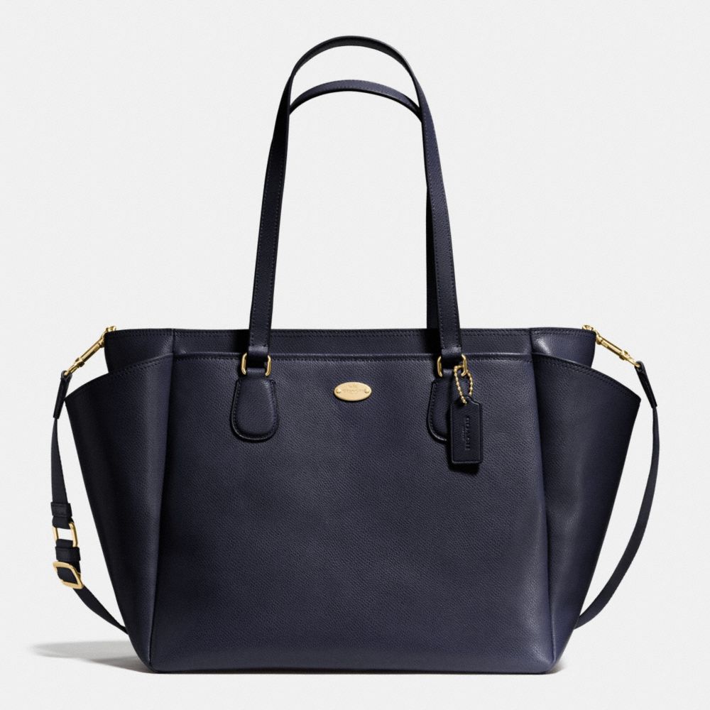 BABY BAG IN CROSSGRAIN LEATHER - COACH f35702 - LIGHT GOLD/MIDNIGHT