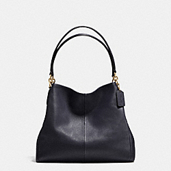 COACH PHOEBE SHOULDER BAG IN PEBBLE LEATHER - IMITATION GOLD/MIDNIGHT - F35723