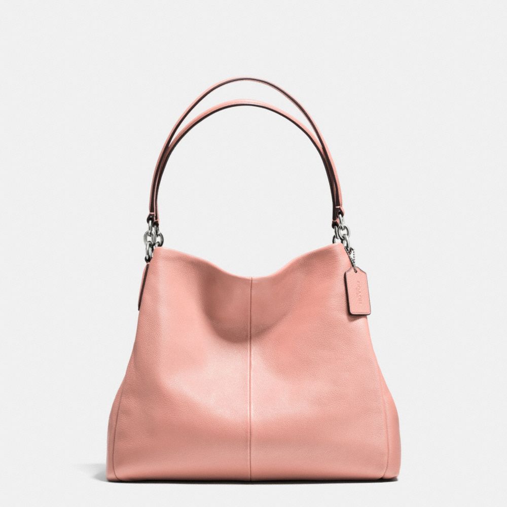 COACH PHOEBE SHOULDER BAG IN PEBBLE LEATHER - SILVER/BLUSH - F35723