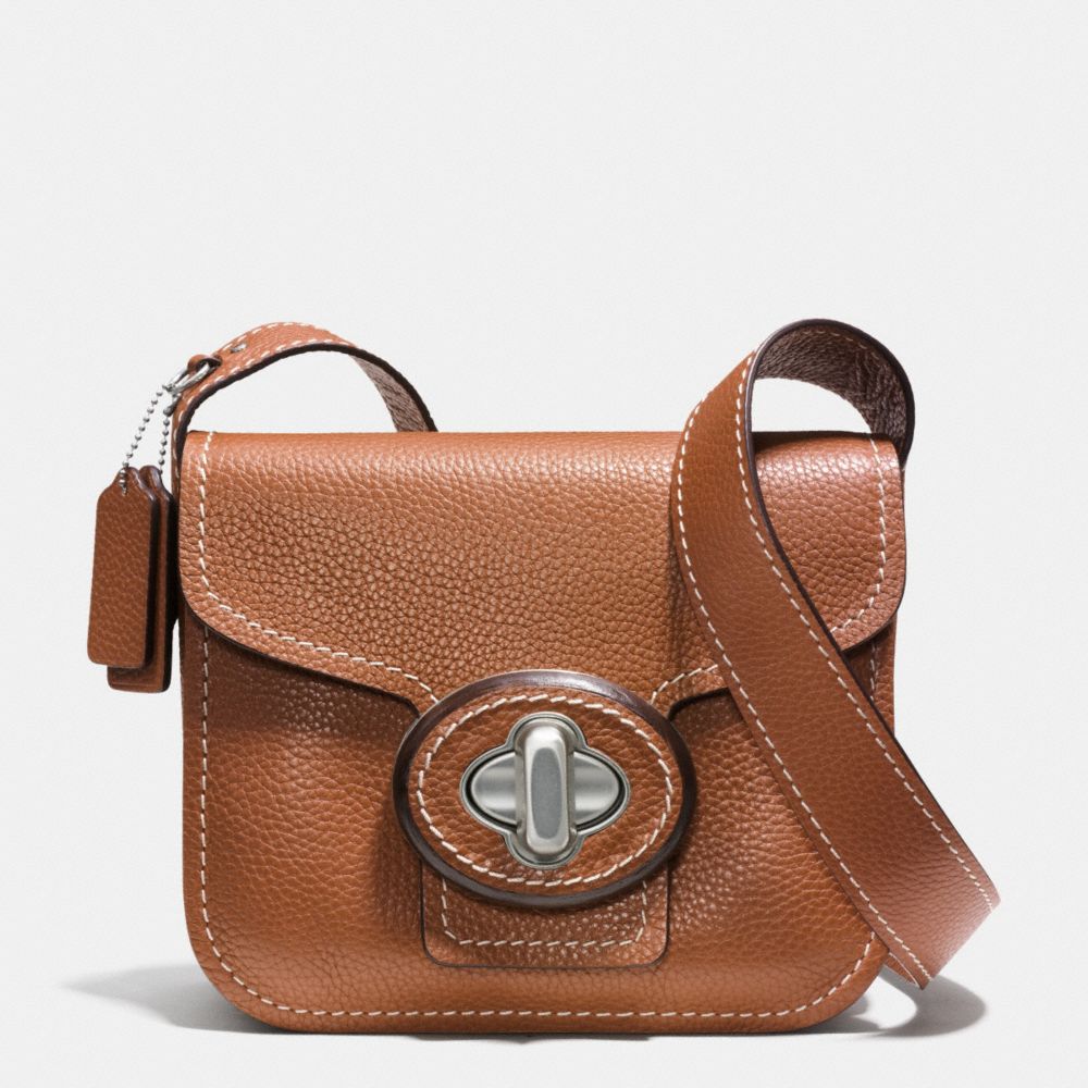 DRIFTER SHOULDER BAG IN PEBBLE LEATHER - COACH F35853 - WARM ROLLER NICKEL/SADDLE