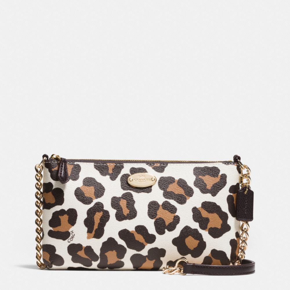 COACH QUINN CROSSBODY IN OCELOT PRINT HAIRCALF - LIGHT GOLD/CHALK MULTI - F35878