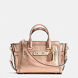 COACH COACH SWAGGER 20 IN METALLIC PEBBLE LEATHER - LIGHT GOLD/ROSE GOLD - F35990