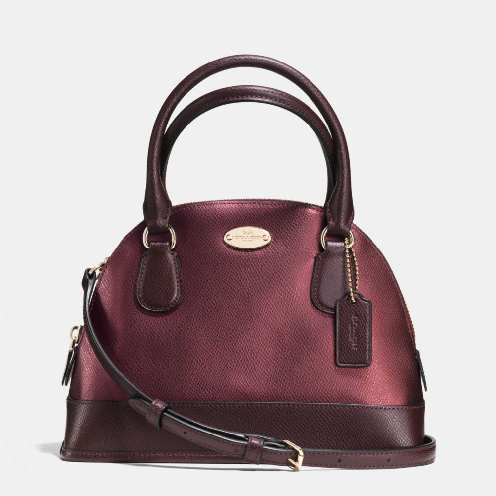 MINI CORA DOMED SATCHEL IN BICOLOR METALLIC CROSSGRAIN LEATHER - COACH F36054 - IME8I