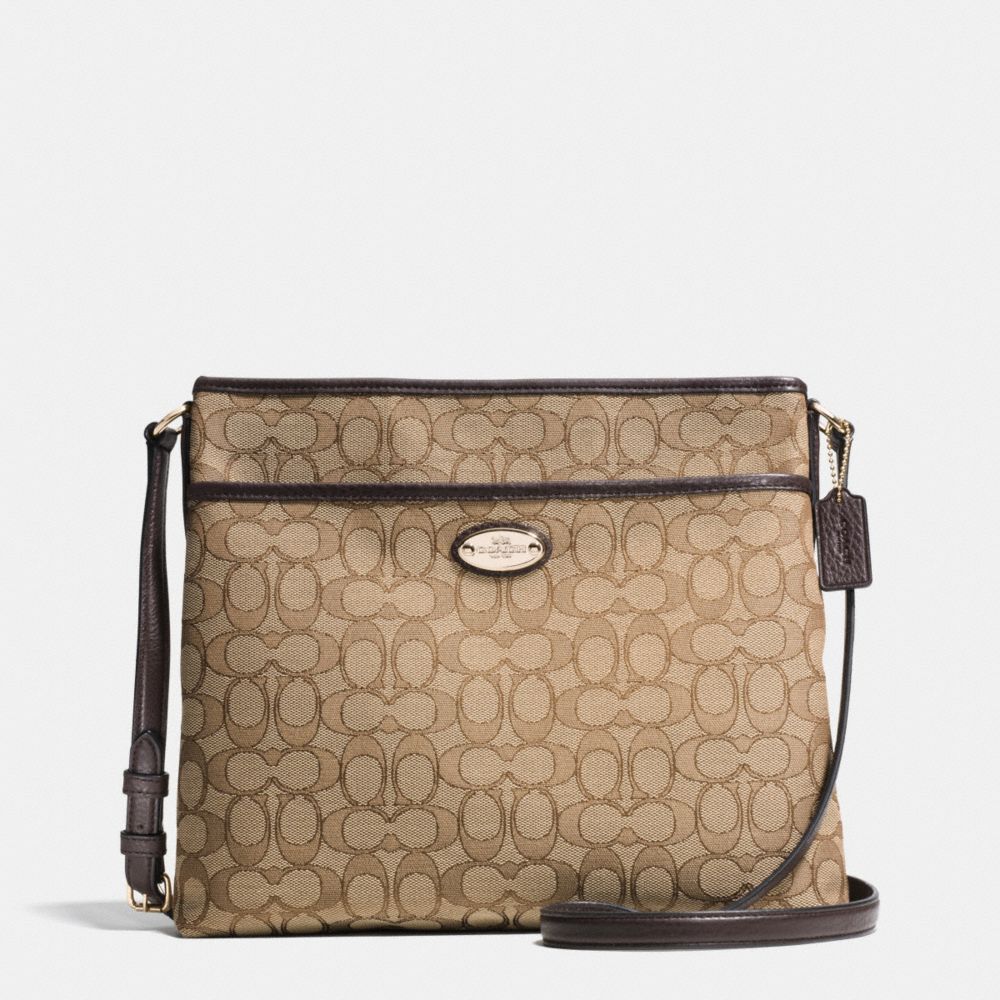 FILE BAG IN SIGNATURE - COACH f36182 -  LIGHT GOLD/KHAKI/BROWN