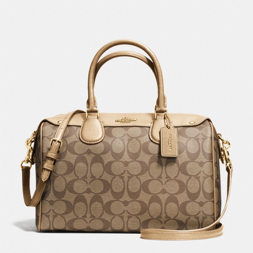 BENNETT SATCHEL IN SIGNATURE - COACH F36187 - IMITATION GOLD/KHAKI/GOLD