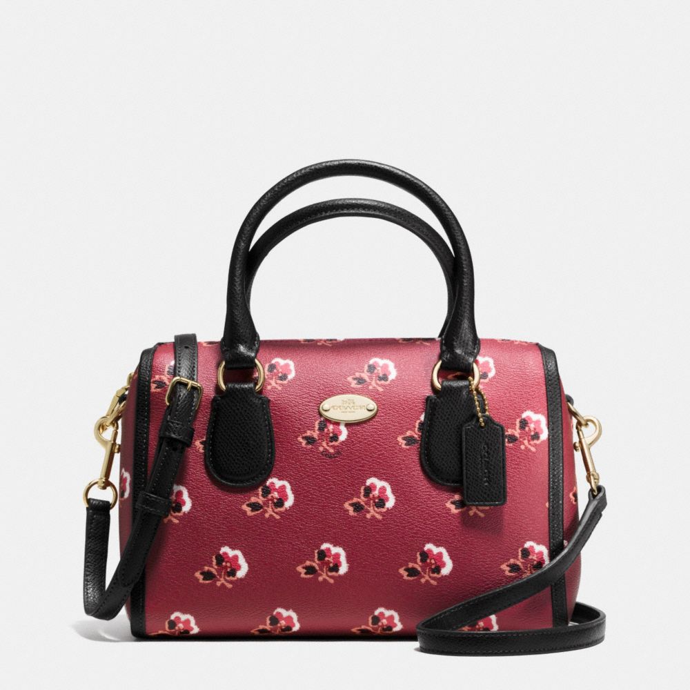 COACH MINI BENNETT SATCHEL IN BRAMBLE ROSE COATED CANVAS - IMBYM - F36203