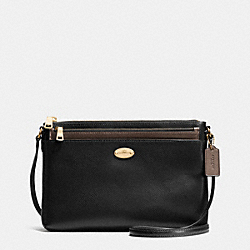 EAST/WEST POP CROSSBODY IN BICOLOR METALLIC LEATHER - COACH f36210 - IME8Y