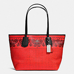 COACH TAXI ZIP TOP TOTE IN CROSSGRAIN LEATHER - COACH f36357 - SVDRK