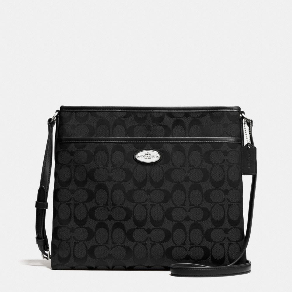 FILE BAG IN SIGNATURE - COACH f36378 -  SILVER/BLACK/BLACK