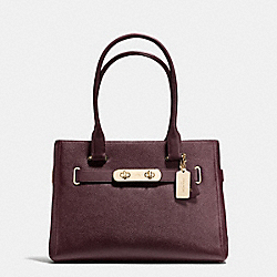 COACH COACH SWAGGER CARRYALL - LIGHT GOLD/OXBLOOD - F36488