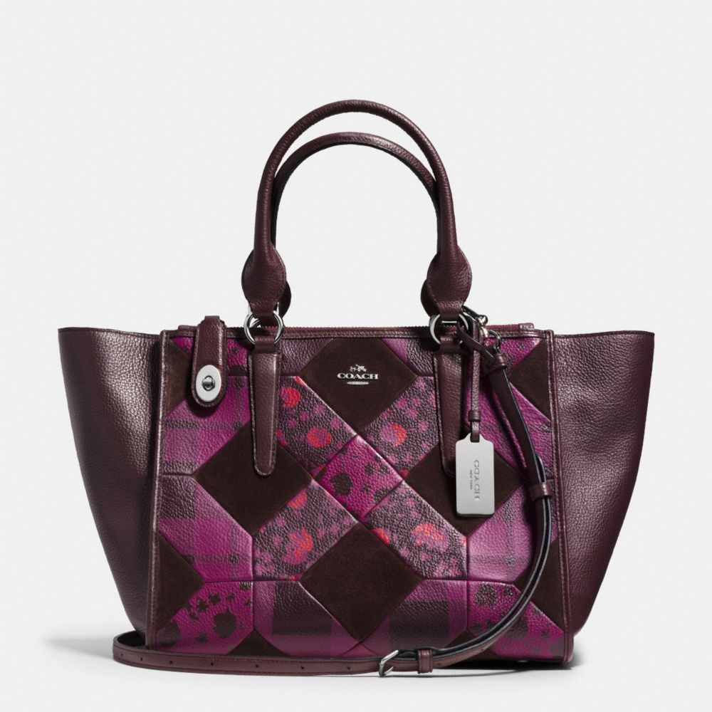 Crosby Carryall In Patchwork Leather Coach F36531 LIGHT GOLD/MOSS - WWW.HANDHANDBAG.COM