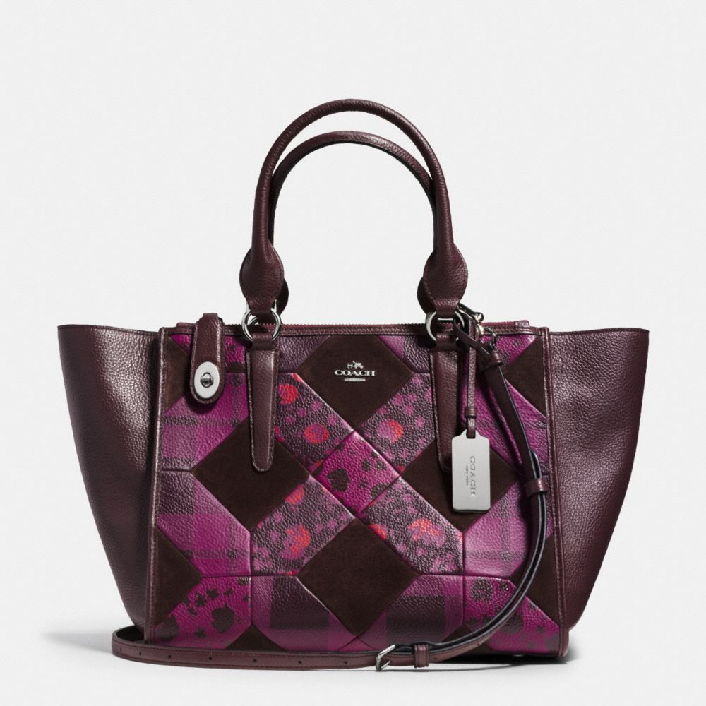 CROSBY CARRYALL IN PATCHWORK LEATHER - COACH f36531 - LIGHT  GOLD/MOSS