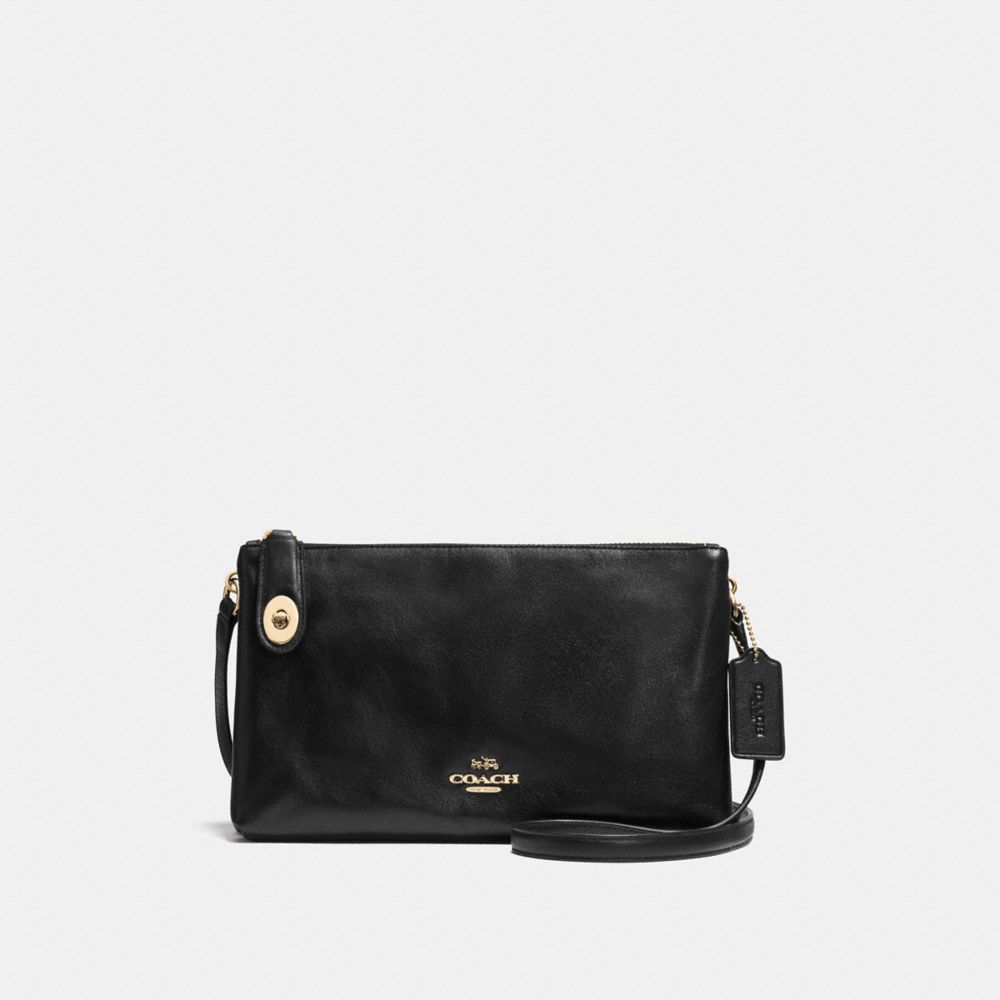 CROSBY CROSSBODY IN CALF LEATHER - COACH f36552 - LIGHT GOLD/BLACK