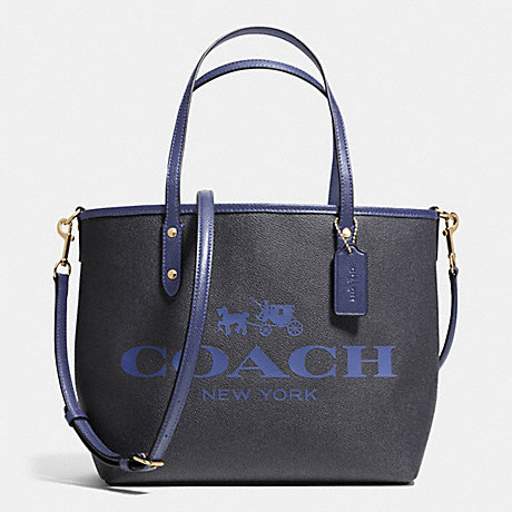 COACH SMALL METRO TOTE IN COATED CANVAS - IMITATION GOLD/MIDNIGHT - f36588