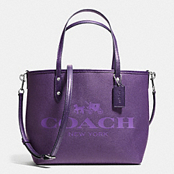 SMALL METRO TOTE IN COATED CANVAS - COACH f36588 - SILVER/PURPLE IRIS