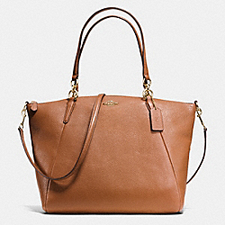 KELSEY SATCHEL IN PEBBLE LEATHER - COACH f36591 - IMITATION GOLD/SADDLE