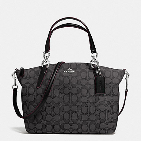 COACH SMALL KELSEY SATCHEL IN SIGNATURE - SILVER/BLACK SMOKE/BLACK - f36625