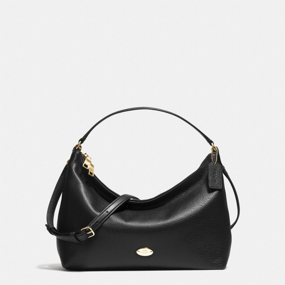 EAST/WEST CELESTE CONVERTIBLE HOBO IN PEBBLE LEATHER - COACH f36628 - IMITATION GOLD/BLACK