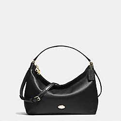 COACH EAST/WEST CELESTE CONVERTIBLE HOBO IN PEBBLE LEATHER - IMITATION GOLD/BLACK - F36628