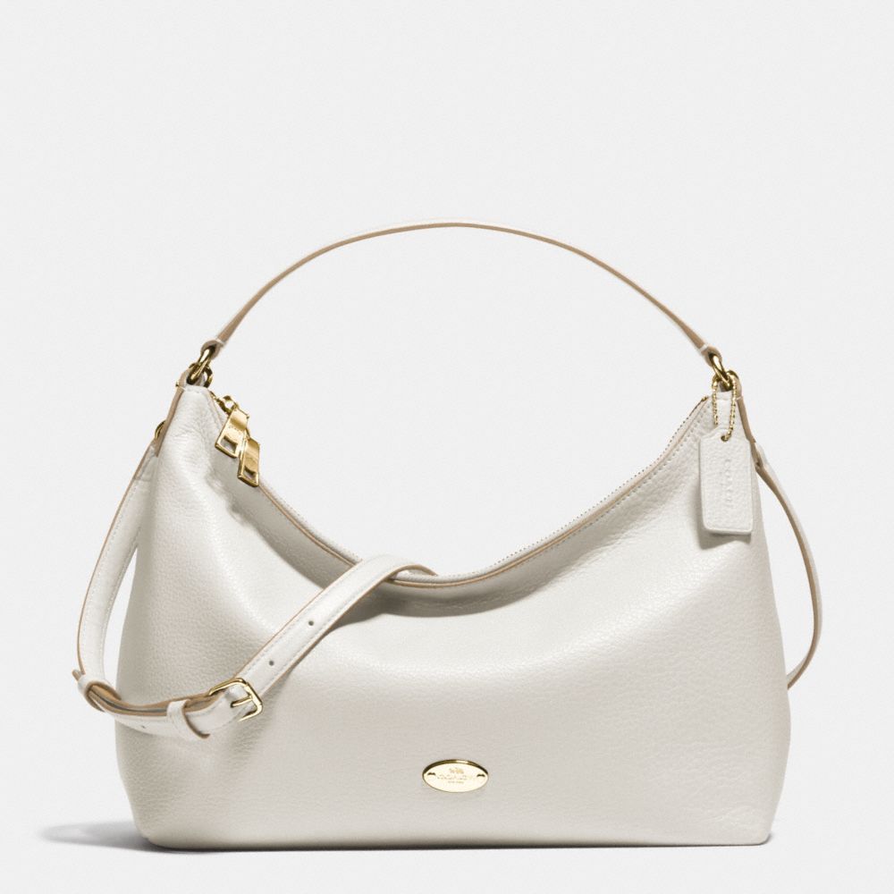 COACH EAST/WEST CELESTE CONVERTIBLE HOBO IN PEBBLE LEATHER - IMITATION GOLD/CHALK - F36628