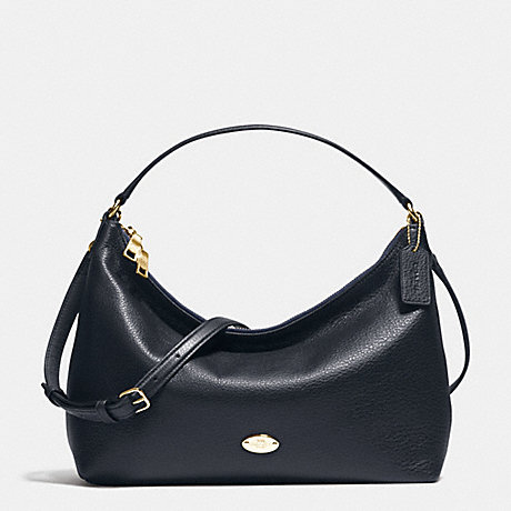 COACH EAST/WEST CELESTE CONVERTIBLE HOBO IN PEBBLE LEATHER - IMITATION GOLD/MIDNIGHT - f36628