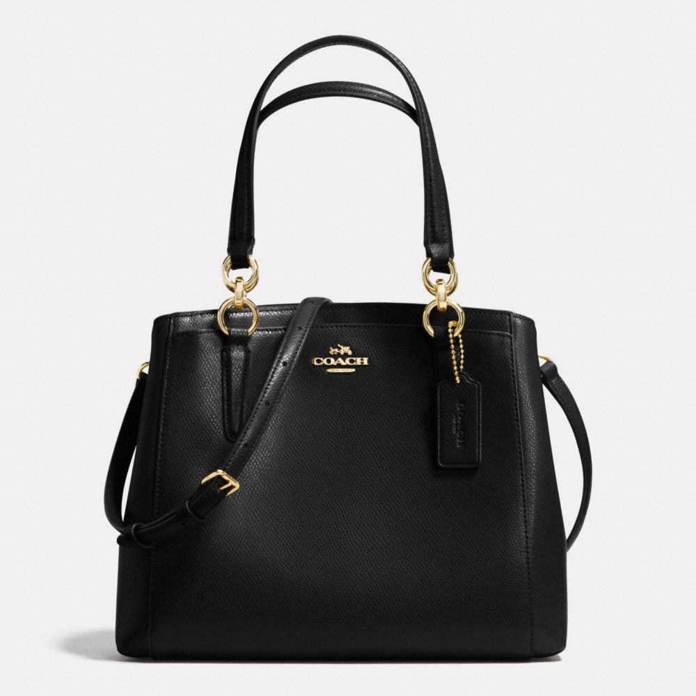 MINETTA CROSSBODY IN CROSSGRAIN LEATHER - COACH f36642 -  IMITATION GOLD/BLACK