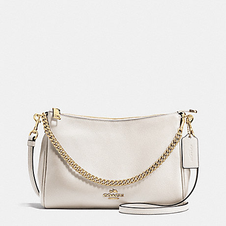 COACH CARRIE CROSSBODY IN PEBBLE LEATHER - IMITATION GOLD/CHALK - f36666