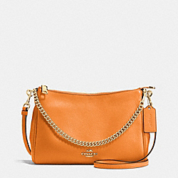 COACH CARRIE CROSSBODY IN PEBBLE LEATHER - IMITATION GOLD/ORANGE PEEL - F36666