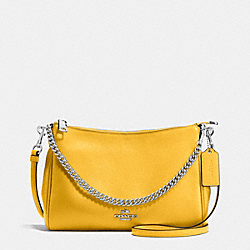 COACH CARRIE CROSSBODY IN PEBBLE LEATHER - SILVER/CANARY - F36666