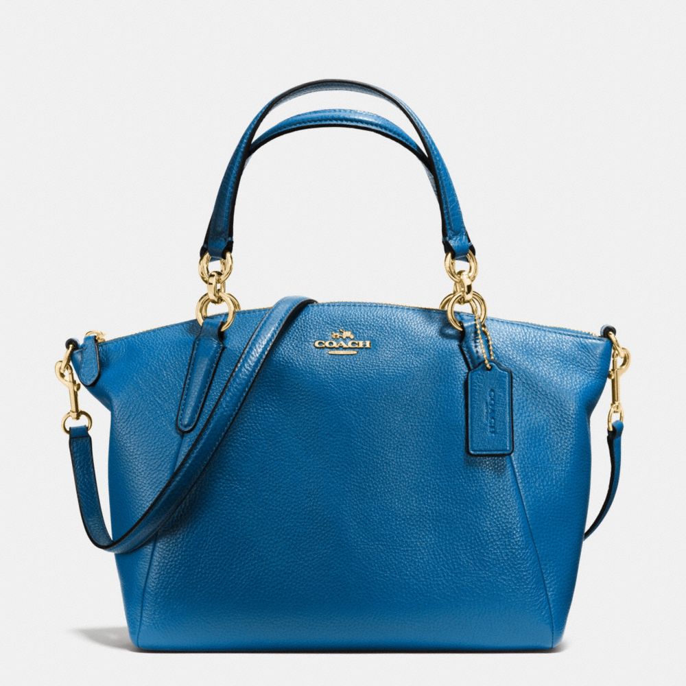 SMALL KELSEY SATCHEL IN PEBBLE LEATHER - COACH f36675 - IMITATION GOLD/BRIGHT MINERAL