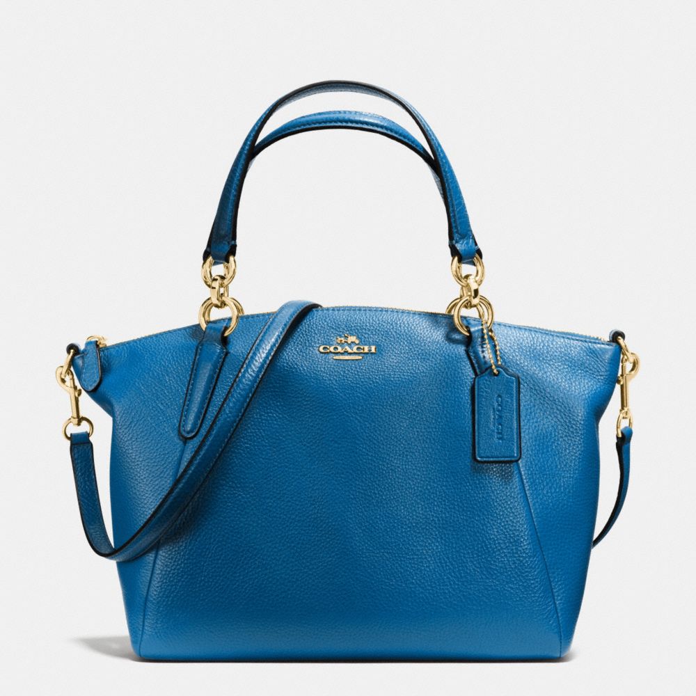 SMALL KELSEY SATCHEL IN PEBBLE LEATHER - COACH F36675 - IMITATION GOLD/BRIGHT MINERAL