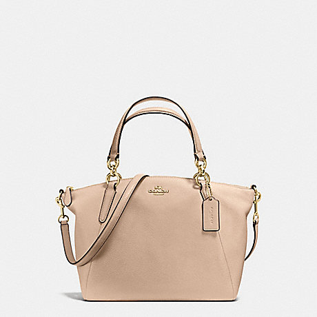 SMALL KELSEY SATCHEL IN PEBBLE LEATHER - COACH F36675 - IMITATION GOLD/BEECHWOOD