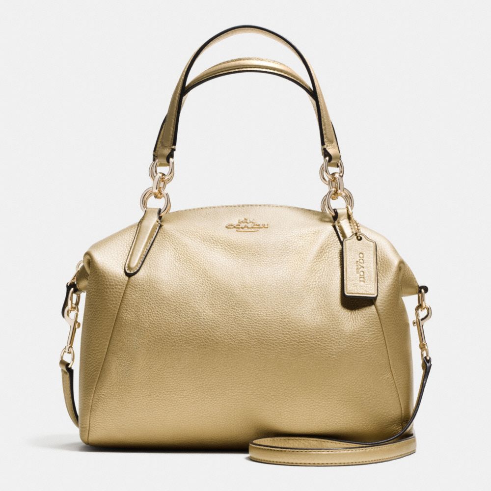 SMALL KELSEY SATCHEL IN PEBBLE LEATHER - COACH f36675 - IMITATION GOLD/GOLD