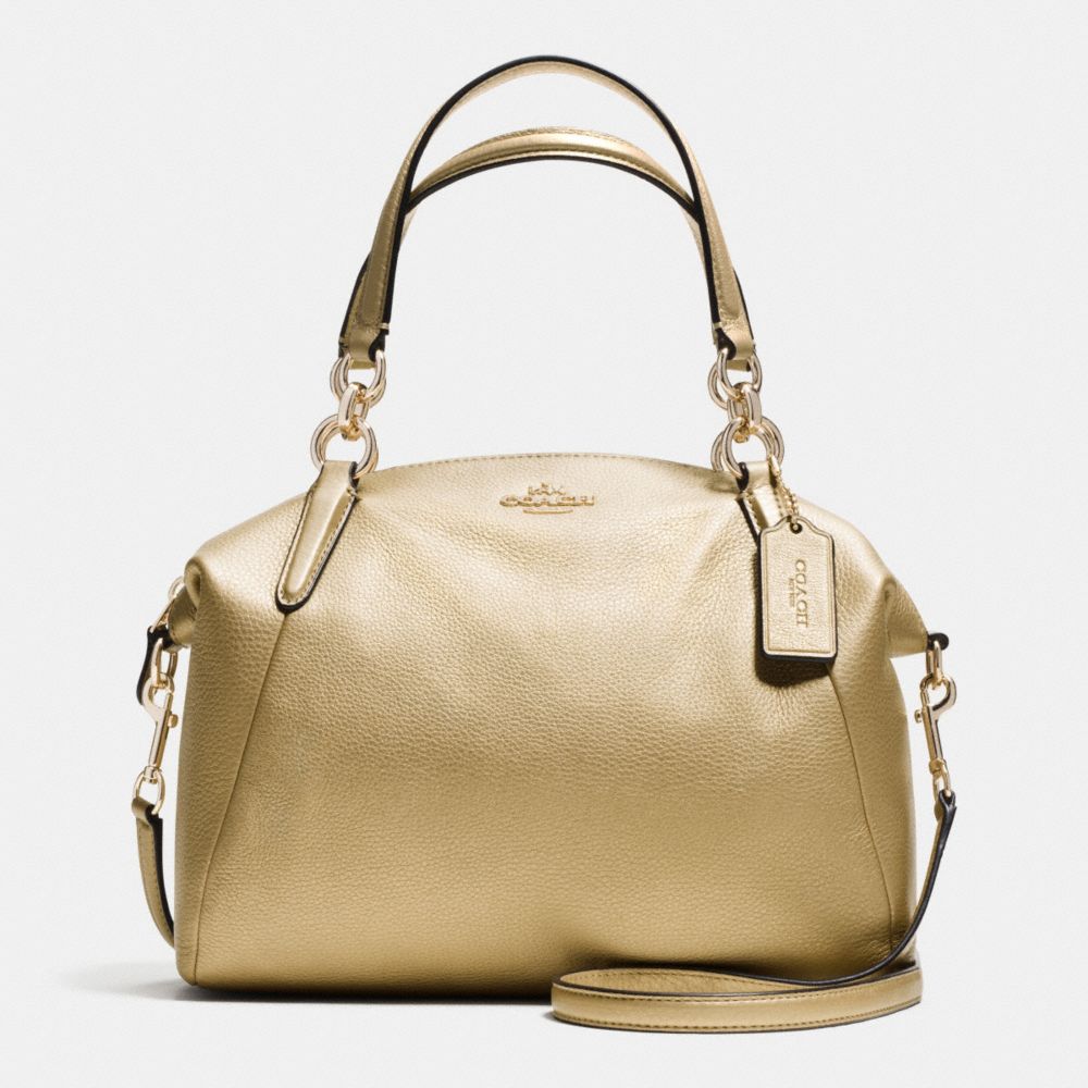 SMALL KELSEY SATCHEL IN PEBBLE LEATHER - COACH f36675 - IMITATION  GOLD/GOLD