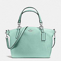 COACH SMALL KELSEY SATCHEL IN PEBBLE LEATHER - SILVER/SEAGLASS - F36675