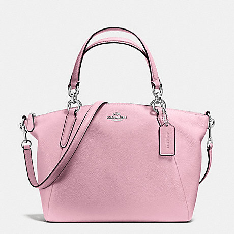 COACH SMALL KELSEY SATCHEL IN PEBBLE LEATHER - SILVER/PETAL - f36675