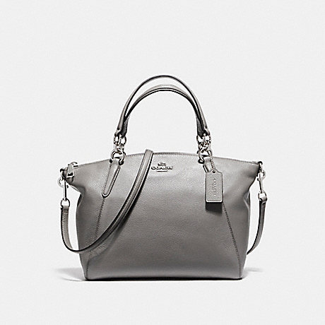 COACH SMALL KELSEY SATCHEL IN PEBBLE LEATHER - SILVER/HEATHER GREY - f36675