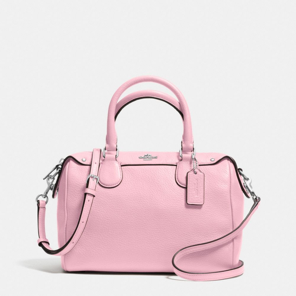 COACH MINI BENNETT SATCHEL IN PEBBLE LEATHER - SILVER/PETAL - F36677