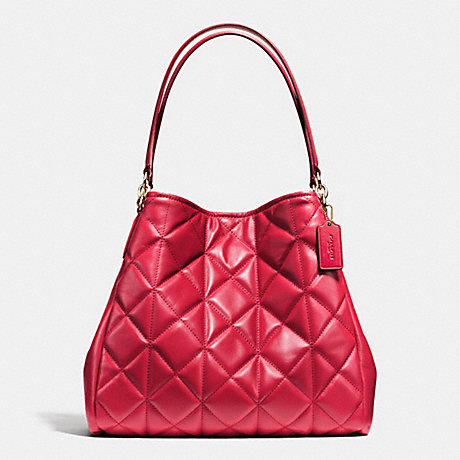 COACH PHOEBE SHOULDER BAG IN QUILTED LEATHER - IMITATION GOLD/CLASSIC RED - f36696