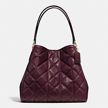 COACH PHOEBE SHOULDER BAG IN QUILTED LEATHER - IMITATION GOLD/OXBLOOD 1 - f36696