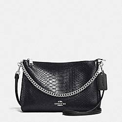 COACH CARRIE CROSSBODY IN METALLIC SNAKE EMBOSSED LEATHER - SILVER/GUNMETAL - F36699