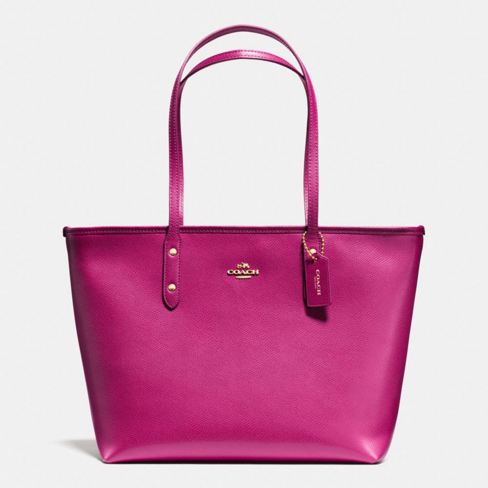 CITY ZIP TOTE IN CROSSGRAIN LEATHER - COACH f36875 - IMCBY