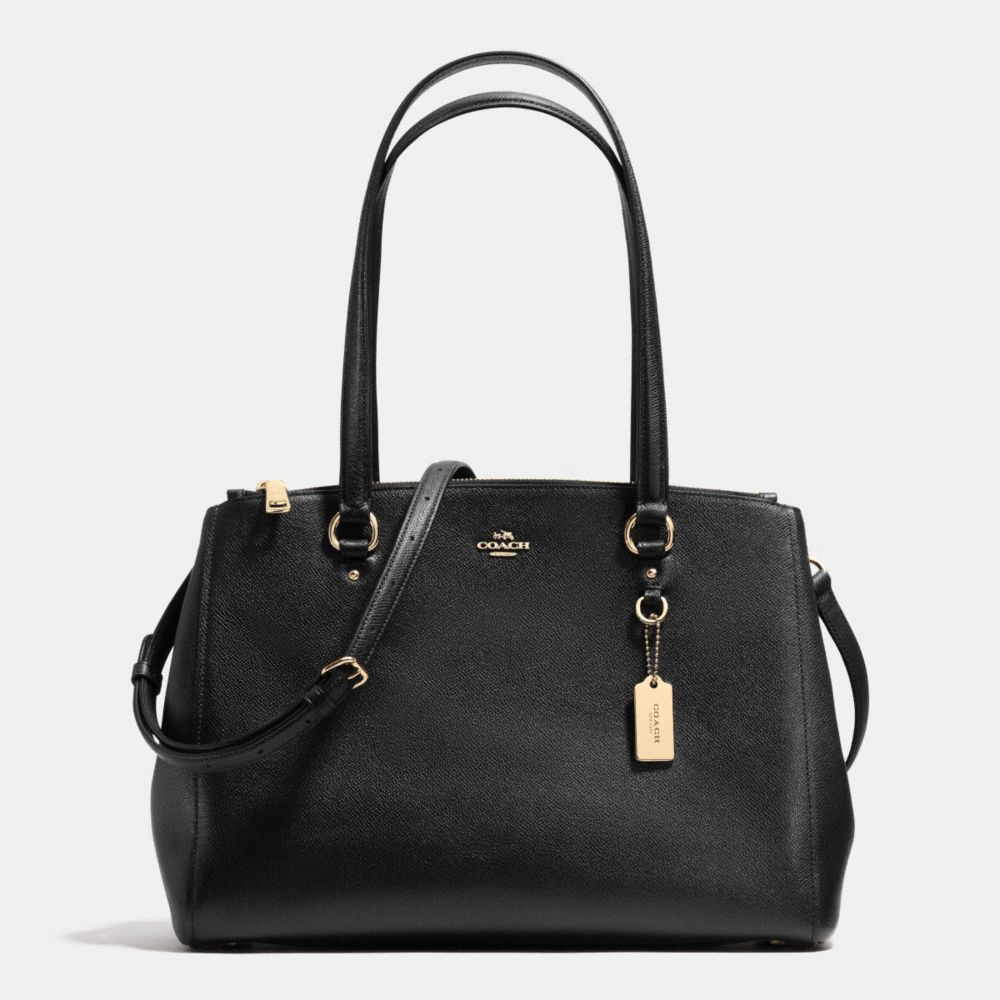 STANTON CARRYALL IN CROSSGRAIN LEATHER - COACH f36878 - LIGHT  GOLD/BLACK