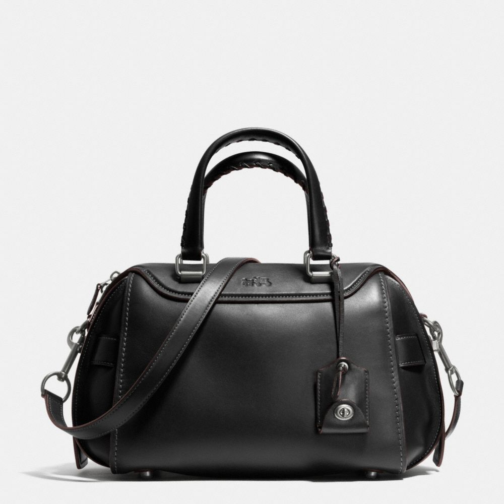 COACH ACE SATCHEL IN GLOVETANNED LEATHER - LIGHT ANTIQUE NICKEL/BLACK - F37017